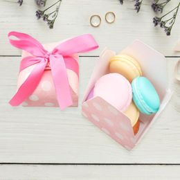 Gift Wrap 10PCS Wedding Candy Box Cookie Packing Carton With Dot Cake Dragee Chocolate Baby Shower Favour Home Party1