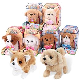 Electric Plush Pets Doll Toy Cute Simulation Puppy Plush Toys Will Be Called Walking Smart Robot Dog interactive toys For Kids 201212