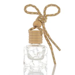 Hanging Car Perfume Bottles Empty Air Freshener Diffuser Bottle Pendant Ornament Refillable Fragrance Essential Oil Diffuser Home Decor Accessories
