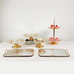 Electroplate Metal Cake Stand Set Display Wedding Birthday Party Dessert Cupcake Plate Rack Other Bakeware