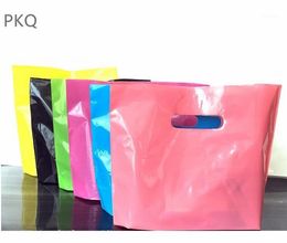 Gift Wrap 50Pcs Pretty Plastic Jewellery Bag Shopping Pouch Thank You Bags Small Blank Clothing Packing Bag1