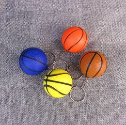 500pcs 5Colors Basketball Patten Soft Keychain Bag Parts for kids key ring pendant creative toy