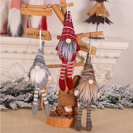 2020 Christmas sitting posture forest doll Xmas Tree Pendant Mini Xmas Faceless doll Christmas decorations T9I00718