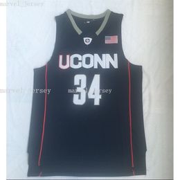 Stitched custom Ray Allen #34 New UConn Huskies College Basketball Jersey women youth mens basketball jerseys XS-6XL NCAA