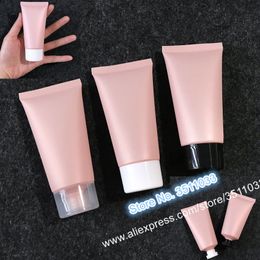 50g Empty Frosted Pink Hose Soft Tube Squeeze Packing Container Lotion Cream 50ml Matte Cometic Screw Flip Cap