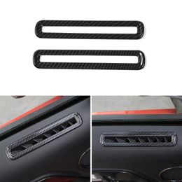 Carbon Fiber ABS Door Vent Decoration Ring For Ford Mustang 15+ Auto Interior Accessories