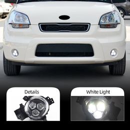 2PCS For KIA Soul 2017 2018 2019 LED Daytime Running Light 12V Car DRL Fog Lamp Waterproof Driving lamp Fog light2PCS For KIA Soul 2017 2018