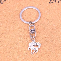 Fashion Keychain 19*25mm horse unicorn Pendants DIY Jewelry Car Key Chain Ring Holder Souvenir For Gift
