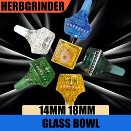 Latest Handmade Colorful 14MM 18MM Male Adapter Connector Interface Pyrex Glass Bowl Container Tobacco Vessel Holder Smoking Bong Tool DHL