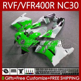 Bodywork For HONDA RVF400R NC30 V4 VFR400 R VFR400R 89 90 91 92 93 79No.177 RVF400 RVF VFR 400 R 400RR VFR 400R 1989 1990 1991 1992 1993 Blue white VFR400RR 89-93 Fairing