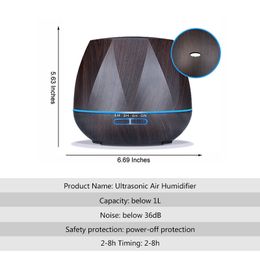 TINTON LIFE 550ML Air Humidifier Remote Control Humidificador Mist Maker Essential Oil Aroma Diffusor Aromatherapy Y200416