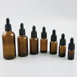 10 X 1 oz Small amber glass pipette dropper bottle 5ml 10ml 15ml 30ml 50ml Essential oil Serum Dropper bottles vials