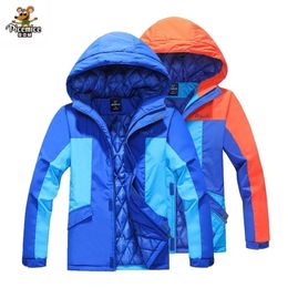 Girls Boy Coat Outerwear Windbreaker Waterproof Jacket For Kids 2020 Autumn Winter Children Warm Hoodies Fit 3-15 Years LJ201007