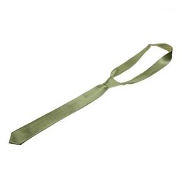 Unisex Casual Necktie Skinny Slim Narrow Neck Tie -light green1
