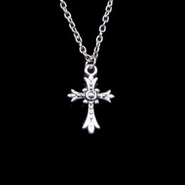 Fashion 24*15mm Cross Pendant Necklace Link Chain For Female Choker Necklace Creative Jewelry party Gift
