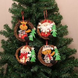 hot Door decoration Scene arrangement of old man Snowman Christmas Tree Pendant Christmas ornament 4 style T2I51555