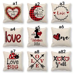 Throw Pillows Cases Valentines Day Gifts Bedding Supplies Breathable Square Cushion Cover Home Textiles Pillow Case