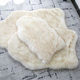 Pet Dog Bed Mat Curve White Dog Rug Faux Fur Orthopaedic Dog Bed For Big Medium Small Puppys Support Dropping Shipping LJ201203