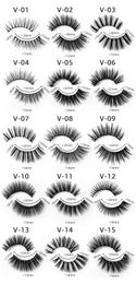 in stock Imitated Mink eyelashes 20 styles 3D False Eyelashes Soft Natural Thick Fake Eyelash 3D Eye Lashes mink false eyelash ottie