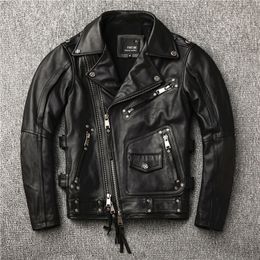 Free shipping.2020 new Brand motor biker coat.Plus size cowhide Jacket,Cool genuine Leather clothes.quality leather jackets LJ201029