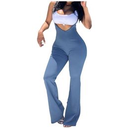 Womail Women Sleeveless Jumpsuits Overalls Fashion Slim Long Harem Pants Trousers Plus Size Overalls Rompers Female Streetwear T200509