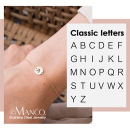 Alphabet Custom Bracelets for women 316L Stainless Steel Charms Bracelet Friendship Bracelets Gifts for women Y200323