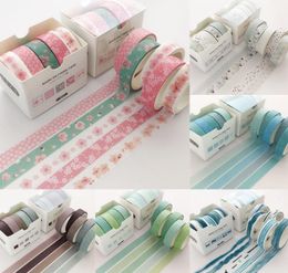 Tapes Creative Scrap booking Pcs/pack Colourful Grid Adhesive Masking Label Washi Decorative Sticker 5 Tape Supply School Tape Office jllAO 2016