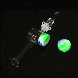 Wholesale Hookahs Smoking Pipe 10mm Nectar with Quartz Tip 14mm Mini Glass Pipes 18mm glass reclaim catcher