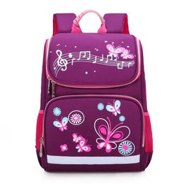 New Children School Bags Girls Butterfly School Backpack Kids Satchel Boy Car Knapsack Girl Backpack For School Space Bag LJ200918