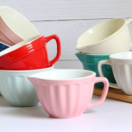Tableware ceramic Bowl Fruit Soup Salad Bowl Housewares kitchen milk jug egg Mixing bowl coffee mugs milk cup milk frothing jugs 201214
