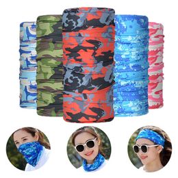 2021 Multifunctional Outdoor Ice Silk Fabric Sport Scarf Summer Cool Hiking Cycling Face Head Wrap Cover Bandana Headband Mask Y1229