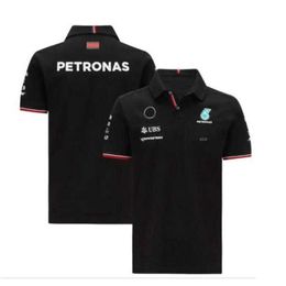 -Дизайнерские мужские роскоши Petronas T Рубашки Mercedes AMG Top F1 Formula One Racing Polos женщин повседневная короткая рукава футболки Benz Polo Lewis Hamilton команда рабочая одежда 7LG1