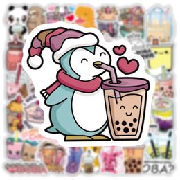 New 10 50 100PCS Cute Cartoon Pearl Milk Tea Stickers Pack for Girl Boba Bubble Teas Decal Sticker To DIY Luggage Laptop Guitar Ca242a