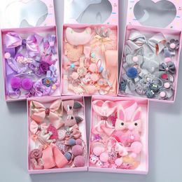Hair Clips & Barrettes Princess Clip Baby Side Headdress Lady Children 18-piece Gift Box Set