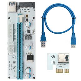 USB3.0 VER 008S PCI-E PCI E RISER EXPRESS 1X 4X 8X 16X Genişletici Yükseltici Adaptörü Kart Sata 15Pin - 6Pin Güç Kablosu