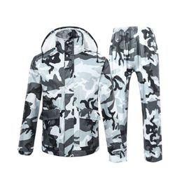 Impermeable Polyester Adult Raincoat Camouflage Men Women Rain Coat Universal Outdoor Waterproof Fishing Rainwear Rain Jacket 201202