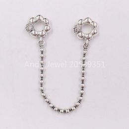 Andy Jewel 925 Sterling Silver Beads Beads And Pave Safety Chain Charm Charms Fits European Pandora Style Jewelry Bracelets & Necklace 798680
