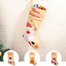 The latest 46CM size, stitch embroidery Santa Claus in many styles, Christmas ornaments, Christmas stocking, candy gift socks