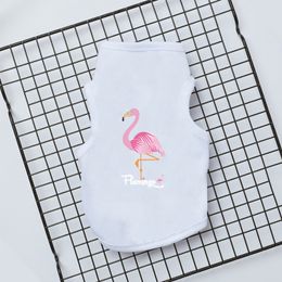 Flamingo Pattern Comfortable Soft Summer Pet Clothes Pet Vest Cat T-shirt Dog Clothes Cat Vest Dog Clothes for Dogs Pet Products Y200922