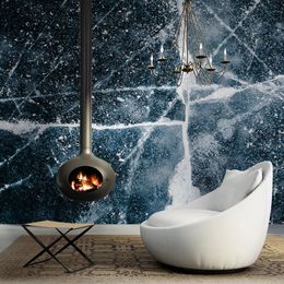 Custom Mural Wallpaper 3D Stereo Gray Blue Personality Crack Marble Texture Fresco Living Room Bedroom Home Decor Wall Painting