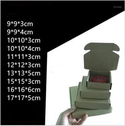 Gift Wrap 10pcs Small Corrugated Paper Box Thickened Postal Express Packaging Square Size Mini Jewelry Gift1