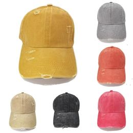 Party Hats 150PCS Ponytail Baseball Caps Washed Messy Buns Hats Summer Trucker Pony Visor Cap Cross Criss Hat Snapbacks T500301
