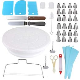 40 piece set cake turntable decorating turntable set cake mouth bag baking tool 201023