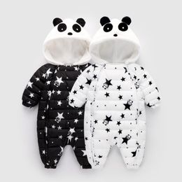 Baby boy girl Clothes New born Winter Hooded Rompers Thick Lamb cashmere Outfit Newborn Jumpsuit toddler autumn romper pant 201029