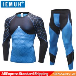 IEMUH New Winter Thermal Underwear Sets Men Long Johns Quick Dry Anti-microbial Stretch Men's Thermo Underwear Male Warm Fitness LJ201110