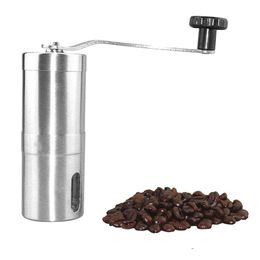 Tragbare manuelle Kaffeemühle Mini Edelstahl Handhand handgefertigtes Kaffeebohnen -Grenden Mühle Home Travel Küchenwerkzeugzubehör JY0123