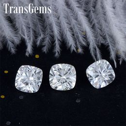 TransGems 7.5mm*7.5mm 2 ct F Colour cushion cut Loose Bead As Real Diamond 1 piece Y200620