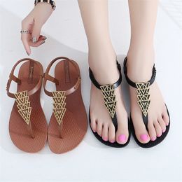 Ipomoea Women Sandals Flip Flops Summer Flat Shoes Woman Bohemian Ladies Vacation Beach Sandales Femme SH041401 220226
