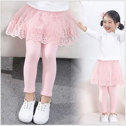 2021 New Spring Autumn Girls Leggings Skirt Pants Girl Cotton Princess Leggings Pantskirt Kids Tights Children Clothes
