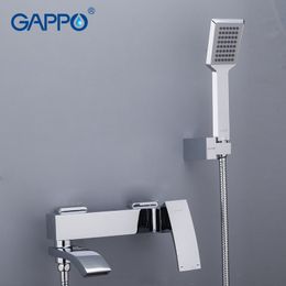 Gappo brass home faucets bath waterfall heads chrome mixer water tap bathroom shower set LJ201211